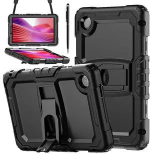 Case for Lenovo Tab One 8.7 inch 2025 / Tab K9 8.7" 2025 TB305XU TB305FU, Heavy Duty Rugged Shockproof Drop Protection Cover with 360 Rotatable Stand, Hand Strap & Shoulder Strap, Stylus Pen