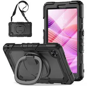 Case for Lenovo Tab One 8.7 inch 2025 / Tab K9 8.7" 2025 TB305XU TB305FU, Shockproof Hard Duty Case with Screen Protector + 360 Rotating Hand Strap & Stand + Shoulder Strap