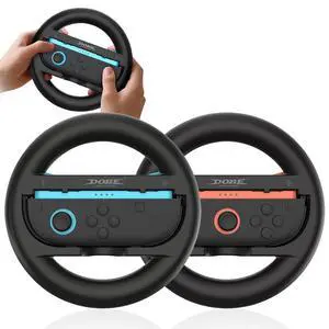 WERLEO Switch 2 JoyCon Steering Wheel Compatible with NS2 Joycon Controller, Racing Wheels for Switch 2 Mario Kart 8 Deluxe, Universal NS2 Wheel Accessories