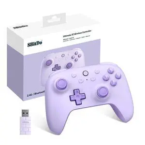 WERLEO 8Bitdo Ultimate 2C Wireless Controller for Windows PC and Android, Gamepad with 1000Hz Polling Rate, Remappable L4/R4 Bumpers, Rumble Vibration and Turbo Function Purple
