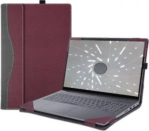 WERLEO Laptop Cover Case for HP OmniBook X Flip 16 inch Next Gen 16-as 16-ar & for OmniBook7 Flip 16-au Sleeve,PU Leather Protective Shell Detachable Notebook PC Bag Accessories Wine Red