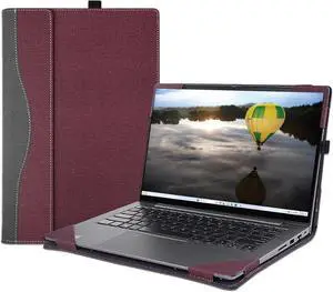 WERLEO Case Cover for HP OmniBook 7/X 16 inch AI PC 16-ay/16-aw/16-az & for HP OmniBook 5 Laptop 16-ba 16-bc 16z-bc Sleeve,PU Leather Protective Bag Shell with Pen Holder Wine Red
