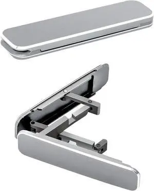 WERLEO Phone Kickstand,Multi-Angle Aluminum Cell Phone Kickstand Attachment(Adjustable Angle)(Vertical and Horizontal Stand) Silver