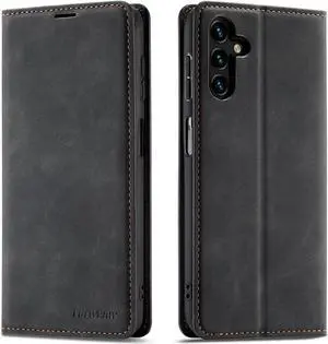 WERLEO for Samsung Galaxy A13 5G / A13 4G / A04s / A04 Case, Premium PU Leather Cover TPU Bumper with Card Holder Kickstand Hidden Magnetic Adsorption Shockproof Flip Wallet Cover