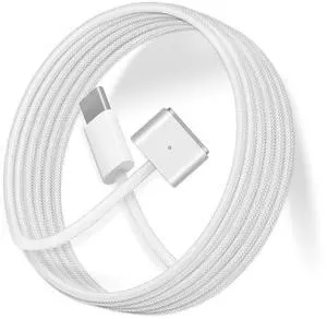 140W USB-C to Magnetic 3 Safe Charging Cable(2 M/6.6 ft) for M4 MacBook Air Pro Charger, Magnetic Charger Cord for MacBook Pro (16"/14"2024/2023/2021), Air (15"/13"M4 2025, M3 2024, M2 2023, M2 2022)