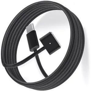 140W USB C to Magnetic 3 Safe Charging Cable (2 M/6.6 ft) for M4 MacBook Air Pro Charger, Magnetic Charger Cord for MacBook Pro (16"/14"2024/2023/2021), Air (15"/13"M4 2025, M3 2024, M2 2023, M2 2022)