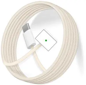 140W USB C to Magnetic 3 Safe Charging Cable (2 M/6.6 ft) for M4 MacBook Air Pro Charger, Magnetic Charger Cord for MacBook Pro (16"/14"2024/2023/2021), Air (15"/13"M4 2025, M3 2024, M2 2023, M2 2022)
