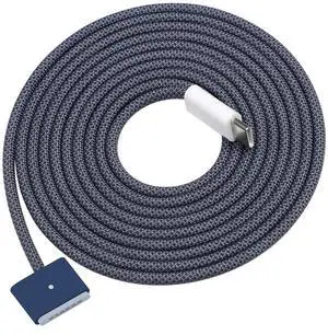 140W USB C to Magnetic 3 Safe Charging Cable (2 M/6.6 ft) for M4 MacBook Air Pro Charger, Magnetic Charger Cord for MacBook Pro (16"/14"2024/2023/2021), Air (15"/13"M4 2025, M3 2024, M2 2023, M2 2022)