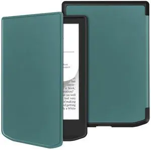 WERLEO Case for Pocketbook Verse PB629 / Verse Pro PB634 / Lite E-Reader 6 Inch, Slim Hard Shell Smart Protective Cover with Multi-Angle Stand, Auto Sleep/Wake Dark Green