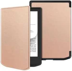 WERLEO Case for Pocketbook Verse PB629 / Verse Pro PB634 / Lite E-Reader 6 Inch, Slim Hard Shell Smart Protective Cover with Multi-Angle Stand, Auto Sleep/Wake Rose Gold