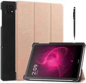 WERLEO for T-Mobile Revvl Tab 5G Tablet Case 10.36 Inch, Auto Wake/Sleep and Slim Leather Full Protector Trifold Stand Cover Case for Revvl Tab 5G Tablet 2023 Rose Gold
