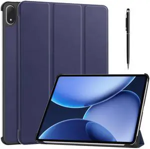 WERLEO Case for Oppo Pad 4 Pro / OnePlus Pad 2 Pro / OnePlus Pad 3 13.2 inch 2025, Tri fold Slim Hard Shell Smart Protective Cover with Multi-Angle Stand, Auto Sleep/Wake, Universal Stylus Pen Blue