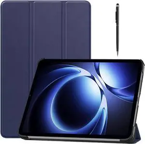 WERLEO Case for Xiaomi Redmi K Pad 8.8 Inch 2025, Slim Smart Cover Lightweight Hard Shell Protective Cover with Multi-Angle Stand, Universal Stylus Pen Blue