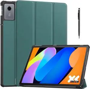 WERLEO Case for Lenovo Tab Idea 11 inch 2025 / Xiaoxin Pad 11 2025 Slim Smart Cover Lightweight Hard Shell Protective Cover with Multi-Angle Stand, Universal Stylus Pen Dark Green