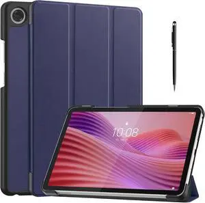 WERLEO Case for Lenovo Tab One 8.7 inch 2025 / Tab K9 8.7" 2025 TB305XU TB305FU, Slim Smart Cover Lightweight Hard Shell Protective Cover with Multi-Angle Stand, Universal Stylus Pen Blue