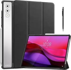 WERLEO Case for Lenovo Yoga Tab Plus 12.7 inch 2025 TB520FU, Slim Smart Cover Lightweight Hard Shell Protective Cover with Multi-Angle Stand, Universal Stylus Pen