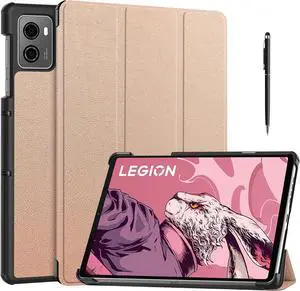 WERLEO Case for Lenovo Legion Y700 8.8 inch 2025 2023 TB-321FU TB-320FC, Slim Smart Cover Lightweight Hard Shell Protective Cover with Multi-Angle Stand, Universal Stylus Pen Rose Gold
