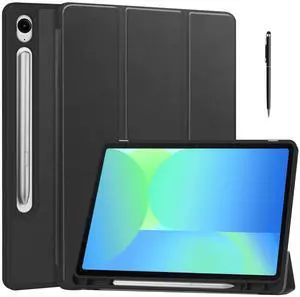 WERLEO Case for Samsung Galaxy Tab S10 Lite / S10 FE / S9 FE 10.9 Inch, Slim Smart Cover Lightweight Hard Shell Protective Cover with Multi-Angle Stand, Universal Stylus Pen