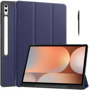 WERLEO Case for Samsung Galaxy Tab S10 Ultra 2024/ S9 Ultra 2023/ S8 Ultra 2022 14.6 Inch, Slim Smart Stand Cover Protective Cover with Pencil Holder, Stand, Universal Stylus Pen Blue