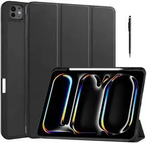 WERLEO Case for iPad Pro 13 Inch M4 2024 A2925 A2926 A3007, Slim Smart Stand Cover Protective Cover with Pencil Holder, Stand, Universal Stylus Pen,Support Apple Pencil Charging + Auto Wake/Sleep