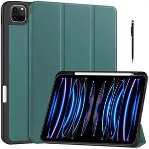 WERLEO Case for iPad Pro 11 Inch 2022 2021 2020 2018, Slim Smart Stand Cover for for iPad Pro 11 4th Gen 2022/3rd Gen 2021/ 2nd Gen 2020/1st Gen 2018 with Pencil Holder, Universal Stylus Pen