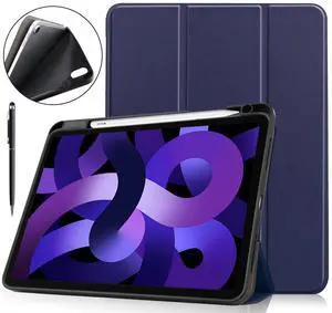 WERLEO Case for iPad Air 11 inch M3 2025) / M2 2024, iPad Air 5th Generation 2022 / 4th Generation 2020 10.9 inch, Slim Smart Stand Cover with Pencil Holder, Universal Stylus Pen Blue