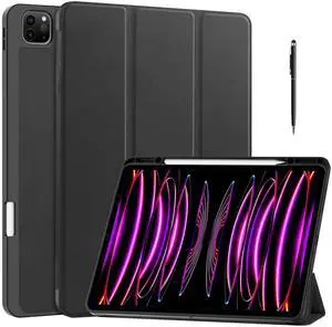 WERLEO Case for iPad Pro 12.9 Inch 2022/2021/2020/2018 (6th/5th/4th/3rd Gen), Slim Smart Stand Cover Protective Cover with Pencil Holder, Stand, Universal Stylus Pen,Support Pencil Charging