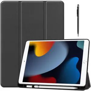 WERLEO Case for iPad 10.2 Inch 2021/2020/2019, iPad 9th/8th/7th Generation 10.2" Slim Smart Stand Cover with Pencil Holder, Universal Stylus Pen