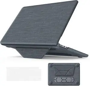 WERLEO Compatible for MacBook Pro 14 inch Case 2025-2021 M4 M3 M2 M1 Pro/Max A3401 A3185 A3112 A2992 A2918 A2779 A2442 Knit Fabric Hard Shell Case with Foldable Kickstand, Keyboard Cover