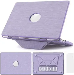 WERLEO for MacBook Pro 14 inch Case 2025-2021 M4 M3 M2 M1 Pro/Max A3401 A3185 A3112 A2992 A2918 A2779 A2442, Fabric Textured Hard Shell Cover with Foldable Kickstand & Keyboard Cover & Logo Cutout