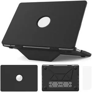 WERLEO for MacBook Pro 14 inch Case 2025-2021 M4 M3 M2 M1 Pro/Max A3401 A3185 A3112 A2992 A2918 A2779 A2442, PU Leather Hard Shell Cover with Foldable Kickstand & Keyboard Cover & Logo Cutout