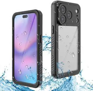 WERLEO Waterproof Case for iPhone 17 Pro with Camera Control Capture Button, Built-in Screen Protector [IP68 Underwater][Military Dropproof] Full Body Shockprooof Phone Cover