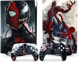 WERLEO For PS5 Digital Edition Skin - Regular Digital Edition Console and Controller Accessories Cover Skins PS5 Controller Skin Gift ps5 Skins for Console Full Set PS5 Skin Spider