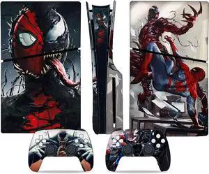 WERLEO For PS5 Slim Disc Edition Skin - Slim Disc Edition Console and Controller Accessories Cover Skins PS5 Controller Skin Gift ps5 Skins for Console Full Set PS5 Skin Spider