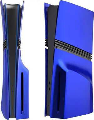 WERLEO FacePlates for PS5 Pro Disc Edition Cover Plate for PS5 Pro Premium ABS Replacement Plates Anti-Scratch Dustproof Protective Shell Case for PlayStation 5 Pro Disc Version Blue