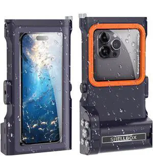 WERLEO Universal Waterproof Phone Case for Snorkeling Diving Swimming Surfing Scuba Bluetooth Control for Phone16/15/14 Pro Max Samsung Galaxy S25/S24/S23 Ultra up to 6.9" Blue