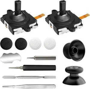 WERLEO Joystick Replacement Kit for Oculus Quest 2 / 3 Controller Accessories for Oculus Quest 2 Controller and Meta Quest 3 Controller, Joysticks, Thumbstick, Screwdriver, Tweezer & Pry Tool