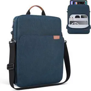 WERLEO 13 - 14 Inch Laptop Shoulder Bag Carrying Case for Macbook Air 13" M4 M3 M2 A3420 A3113/ MacBook Pro 14 M4 M3 M2 M1/ 13" iPad Pro M4/ iPad Air M3 M2 2025, Vertical Laptop Sleeve Handbag Blue