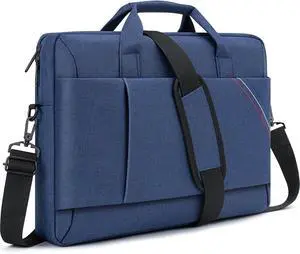 WERLEO 15 - 15.6 Inch Laptop Shoulder Bag for Man Work Briefcase Slim Computer Carrying Case Handbag with Shoulder Strap Blue