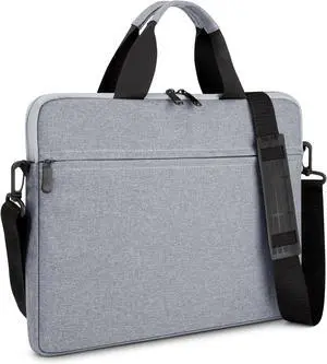 WERLEO 14-15 Inch Laptop Shoulder Messenger Bag Carrying Case Briefcase Slim Protective Computer Sleeve with Handle Strap Pocket for MacBook Acer ASUS HP Surface Dell Chromebook Grey