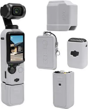 WERLEO For Pocket 3 Case, Soft Silicone Protective Case Compatible with DJI Osmo Pocket 3 Creator Combo, Lightweight creen Protector Grip Cover Accessories Grey