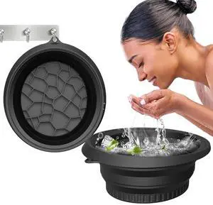WERLEO Silicone Bowl for Face Ice Bath,Collapsible Wash Basin with Inner Icetray,Face Plunge Therapy bowl for Dipping Ice Bath