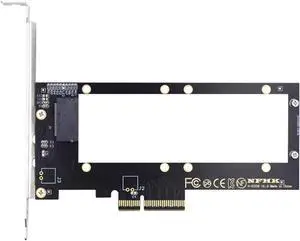 WERLEO PCI-E 4.0 4X Host Converter to EDSFF GEN-Z NVMe Ruler 1U E1.S 9.5mm 15mm 25mm Thickness Short SSD with Heat Sink PM9A3 PM9D3 P5801X Carrier Adapter