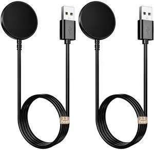 WERLEO 2 Pack for Samsung Galaxy Watch Charger Compatible with Watch 8/8 Classic/Ultra/7/6/6 Classic/5/5 Pro/4/4 Classic/3/Active/FE USB Magnetic Fast Charging Dock Accessories 3.3FT