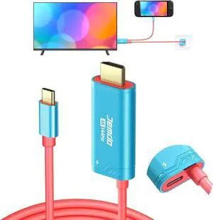 WERLEO Switch 2 HDMI Cable Dock Base Station,4K 144 Hz 48 Gbps USB C 3.2 to HDMI 2.1 6.6 ft,100 W PD Play While Charging,Portable Travel TV Adapter Cord Compatible with Nintendo Switch 2/2017/OLED