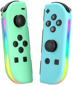 WERLEO Wireless RGB Gaming Controller for Nintendo Switch/Led/Lite - L/R Switch Controller with Dual Vibration/Wake-up/Motion Control/RGB light