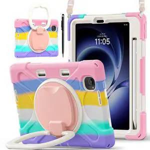 WERLEO Case for Xiaomi Redmi K Pad 8.8 Inch 2025 Shockproof Cover with 360 Rotating Stand Hand Strap Shoulder Strap Pencil Holder Pink