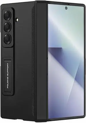 WERLEO for Samsung Galaxy Z Fold 7 Case with Hinge Protection, [Built-in Screen Protector] [Adjustable Kickstand] Shockproof Slim Fit All-inclusive Protective Phone Cover for Galaxy Z Fold 7 2025