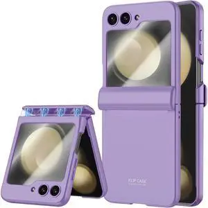 WERLEO Case for Samsung Galaxy Z Flip 5 Case, Hinge Protection, Built-in Screen Protector, Wireless Charging, Shockproof, Anti Scratch Slim Phone Protective Cover for Galaxy Z Flip 5, 2023 Purple