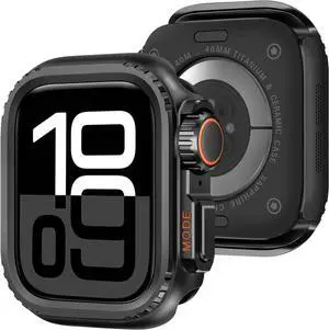 WERLEO 2 in 1 Metal Case Compatible with Apple Watch Series 10 46mm, Rugged Shockproof Metal Bumper Case with Back Cover for iWatch 46mm